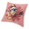Digimon Hawkmon Chibi Square Pillowcase Polyester Linen Velvet Pattern Zip Decor Sofa Cushion Case 45X45