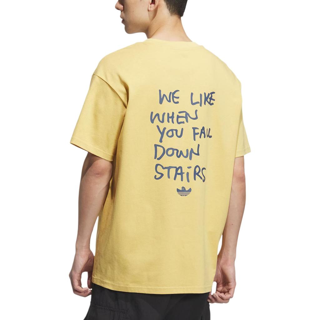 Adidas Originals Shmoofoil STAIRS T SHIRT T Shirt Unisex Yellow KD1870-