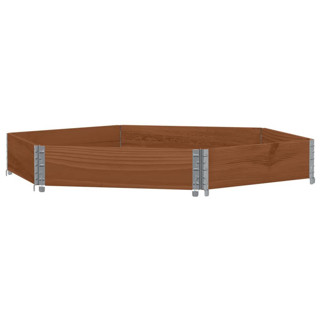 Vidaxl Raised Planter, Hexagonal, Brown, 160X160 Cm, Pine