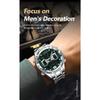 POEDAGAR Sports Luxury Man Wristwatch Dual Time Display Digital Week Date LED Luminous Men Watch Electronic Quartz Watches