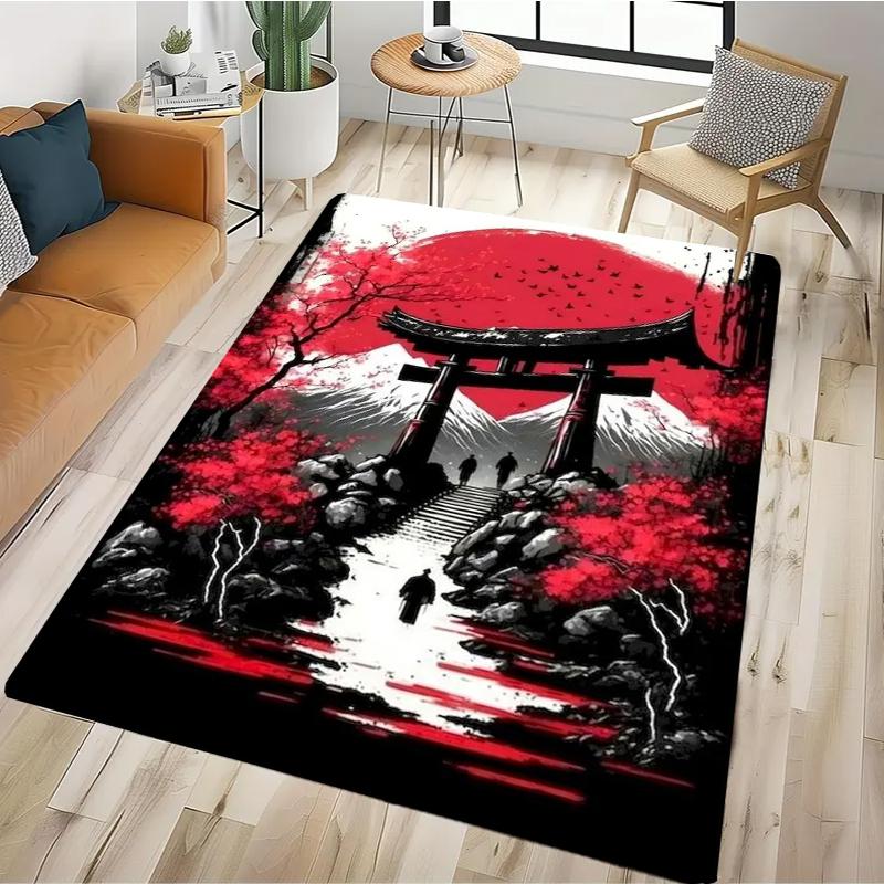 2026 New Retro Landscape Paintings Carpet Rug for Bedroom Living Room Sofa Home Doormat Decor,Large Kids Play Non-slip Floor Mat