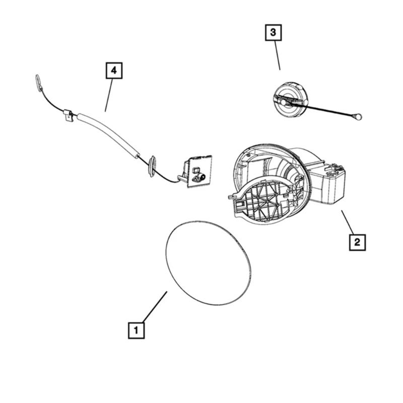 68090634AC Automobiles Secure Fit UV Resistant Antileak Exterior Gas Lid Caps Cover Suitable for Ensures Leak Prevention