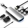 8 In 1 Docking Station Multifunctional TypeC To HDMI Hub with PD Charging Light