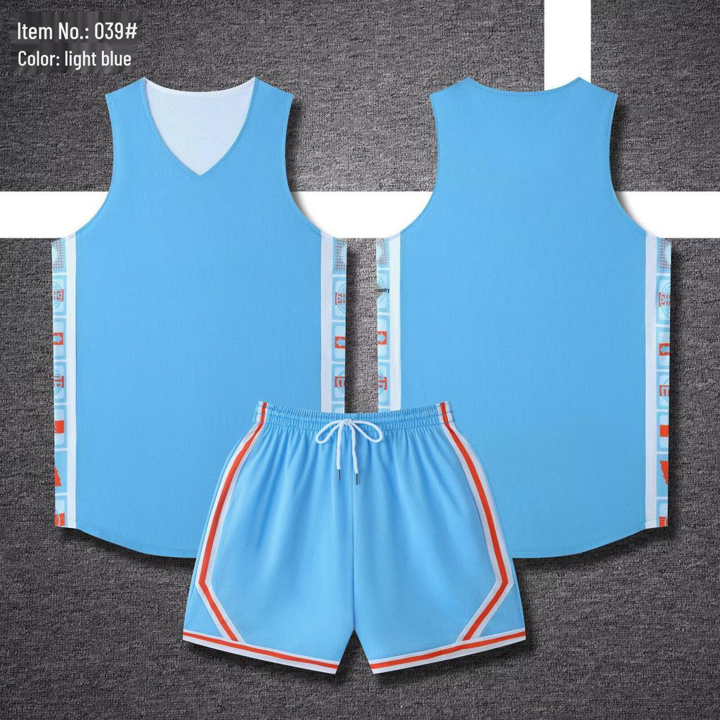 Conjunto de Uniforme de Baloncesto Reversible de Doble Capa - Malla de Secado Rápido para Hombres, Mujeres y Niños