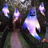 42/130cm Halloween Outdoor Ghost Pendant LED Lights Battery Power Ghost Horror Grimace Glowing Party Props Halloween Decoration