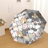 1pc cat circle Pattern Umbrella Design Automatic Opening and Closing Umbrella, High-quality Travel Umbrella, Lightweight and Portable, -90