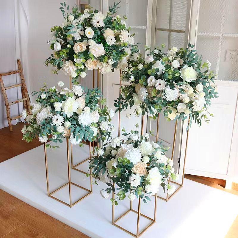 Geometric Iron Art Wedding Flower Ornaments for Event Decoration