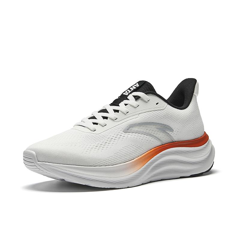 ANTA Men Professional Cushioned Running Shoes White Orange Black 112535509R-2