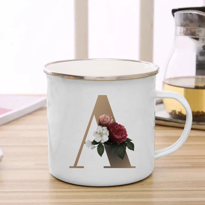 26 A To Z Initials Glod Letter Mugs Print Enamel Mug Coffee Cup Drinkware Personalized Gift Unusual Tea Cup Cupshe Custom Cups