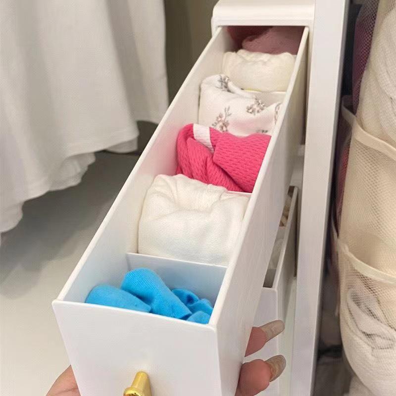 Wall-Mounted Sock & Underwear Organizer: Drawer-Style, Grid Design, Space-Saving Solution