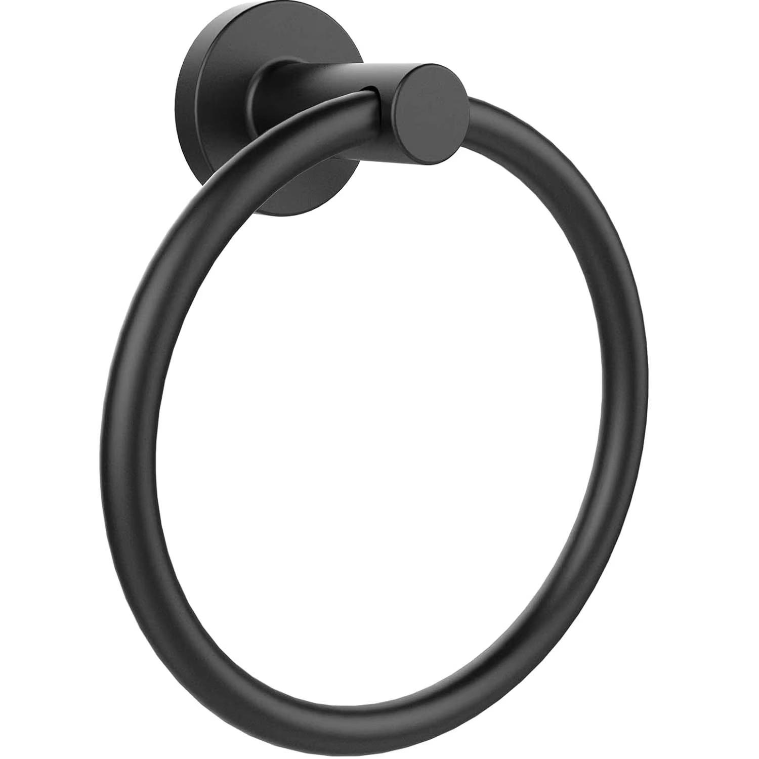 

Towel Holder for Bathroom Wall Matte Black Towel Ring 304 Stainless Steel Hand Towel Holder Heavy Duty Towel Hanger for Bath