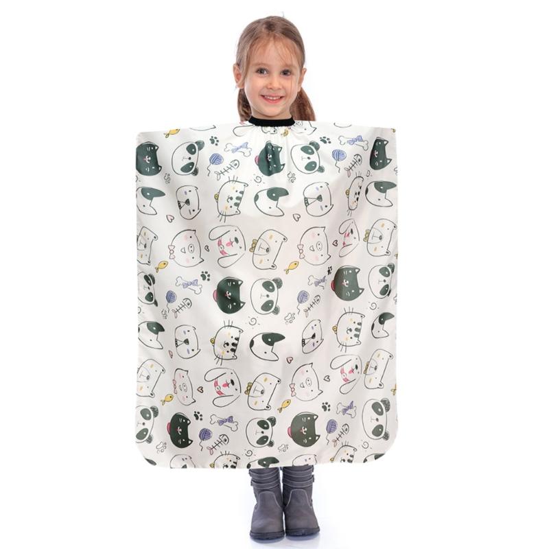 Children Professional Hair Cutting Cape Kids Haircut Cape,Easy Cleanings Polyester Materials Adjustable Snap Closure