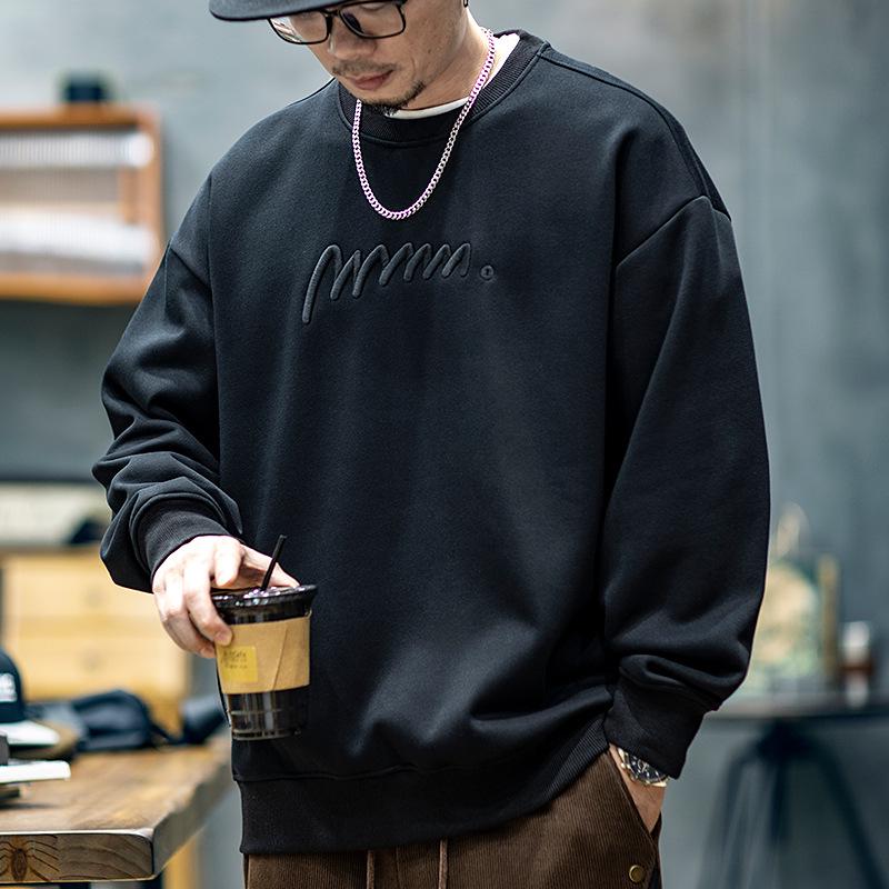 

Men s American Style Fleece Hoodie, 380g, Loose Fit, Plus Size, Round Neck, Casual Jacket for Autumn/Winter, Trendy Brand. 4XL