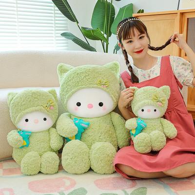 Dormy Serie Puppe Lamm Plüschtier Niedliche Katze Stoffpuppe zum Schlafen mit Kratzmaschine Puppe Kinderpuppe Geschenk