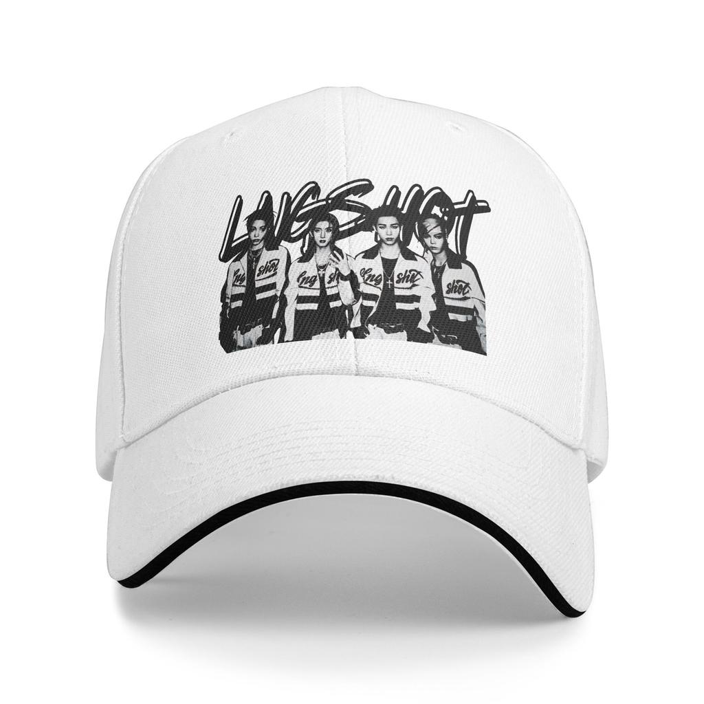 Lngshot Kpop Boy Group Sun Baseball Cap Summer Design Print Trucker Hat For Women Unisex Kpop Rock Snapback Cap
