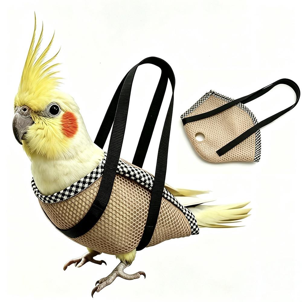 Breathable Mesh Parrot Hand Carrier Bag Portable Parrot Anti Escape Vest Birds Walking
