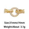 1 Pcs Paved Zircon Connector for Jewelry Making Diy Necklace Bracelet Chain Accessories Gold/Silver Color Round Heart Shape Part