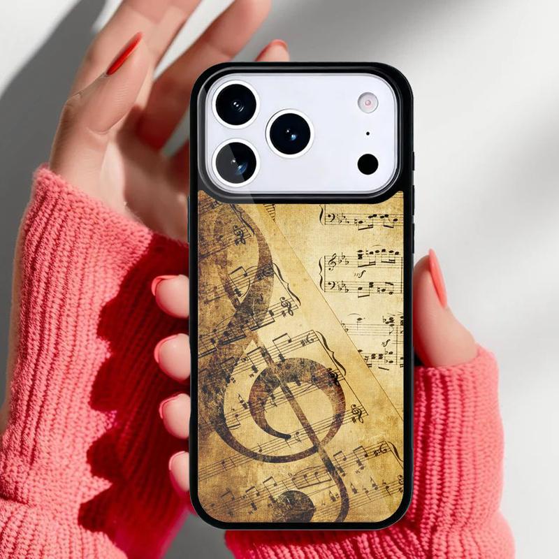 Musical Notes Classical Music Art Phone Case for iPhone 17 Air 16e 15 14 13 Pro Max Back Cover for 12 11 Pro Coque