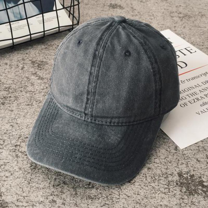 Wyprała Czapka Baseballowa Damska Męska Letnia Czapka Snapback Regulowana Vintage Miękka Codzienna Daszek Przeciwsłoneczny Street Czapka Trucker Jednolity Kolor Czapka Ojca