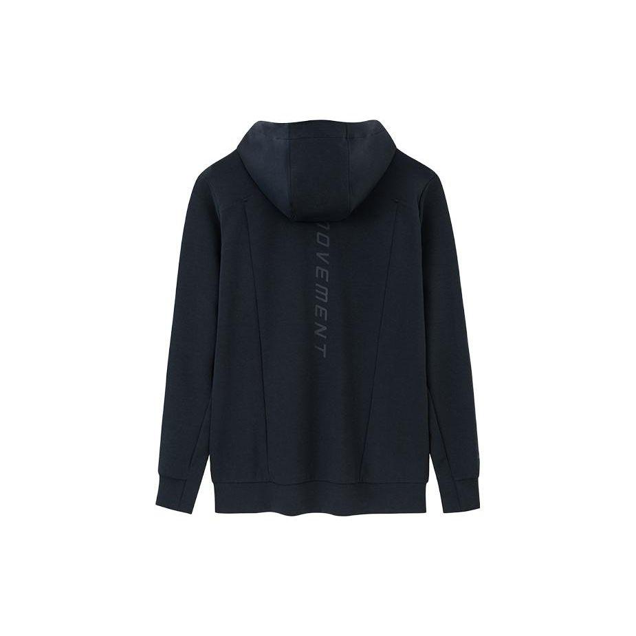 Anta Champion Series Hooded Straight Knit Jacket Men Jackets Night-Sea-Black 152330711-3
