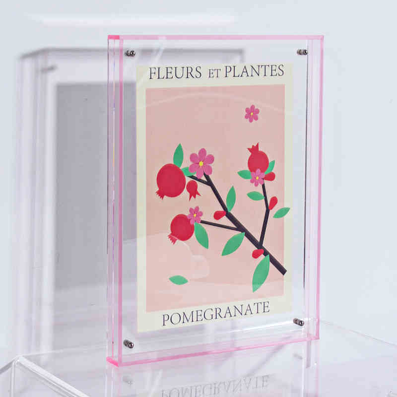 Floating Picture Frame Acrylic Frames for Wall Mounted Tabletop Standing Decorative Photo Frames Neon Translucent Hanging Frame
