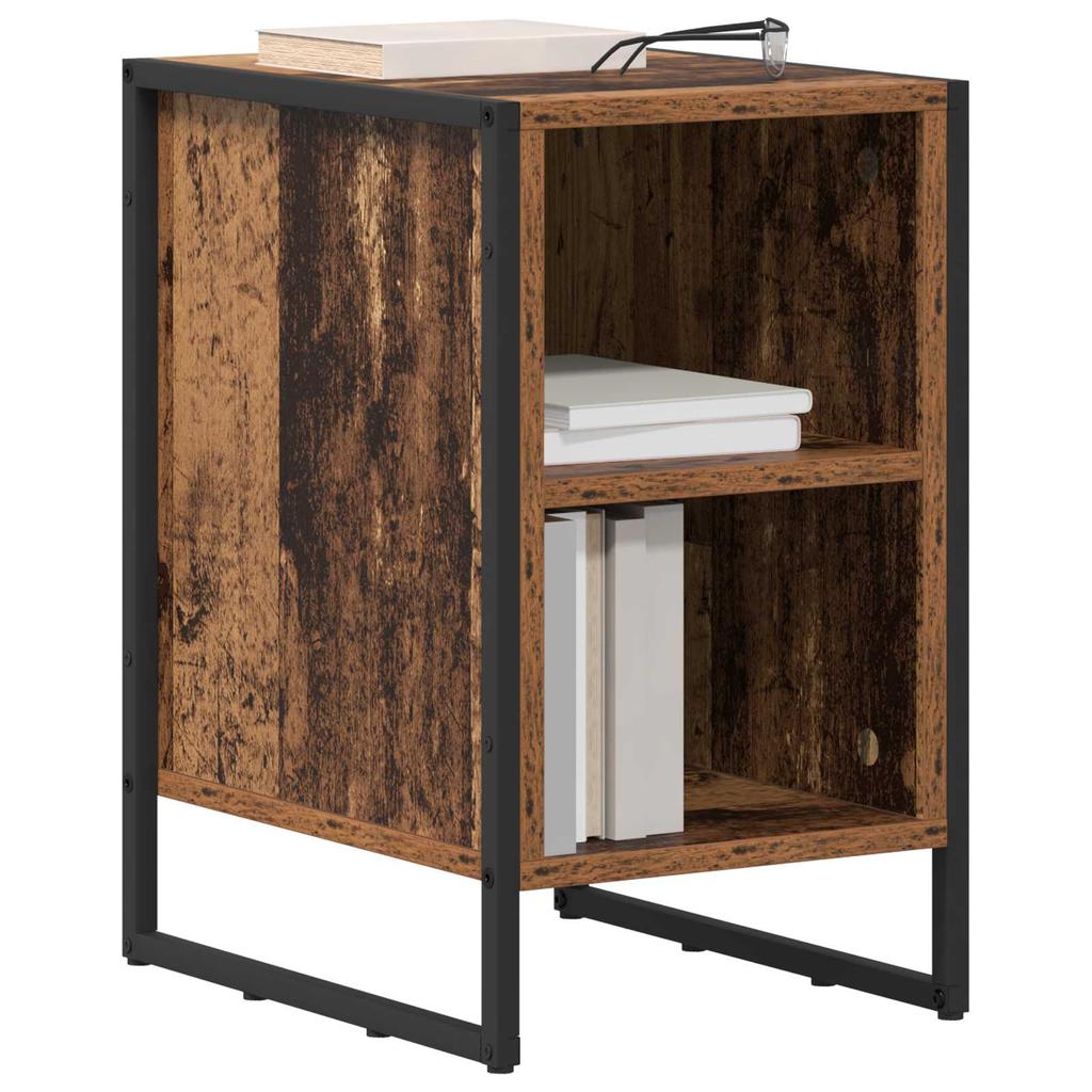 Nightstand Set of 2 Reclaimed Wood 39.5 x 30 x 50 cm Engineered Wood