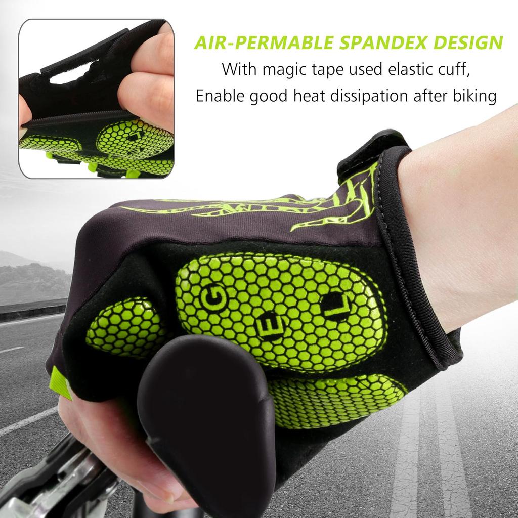 Cycling Gloves 5mm Gel Pad Mountain Bike Gloves Breathable Cycling Gloves Anti-Slip Road Cycling Cycling Gloves Men Women