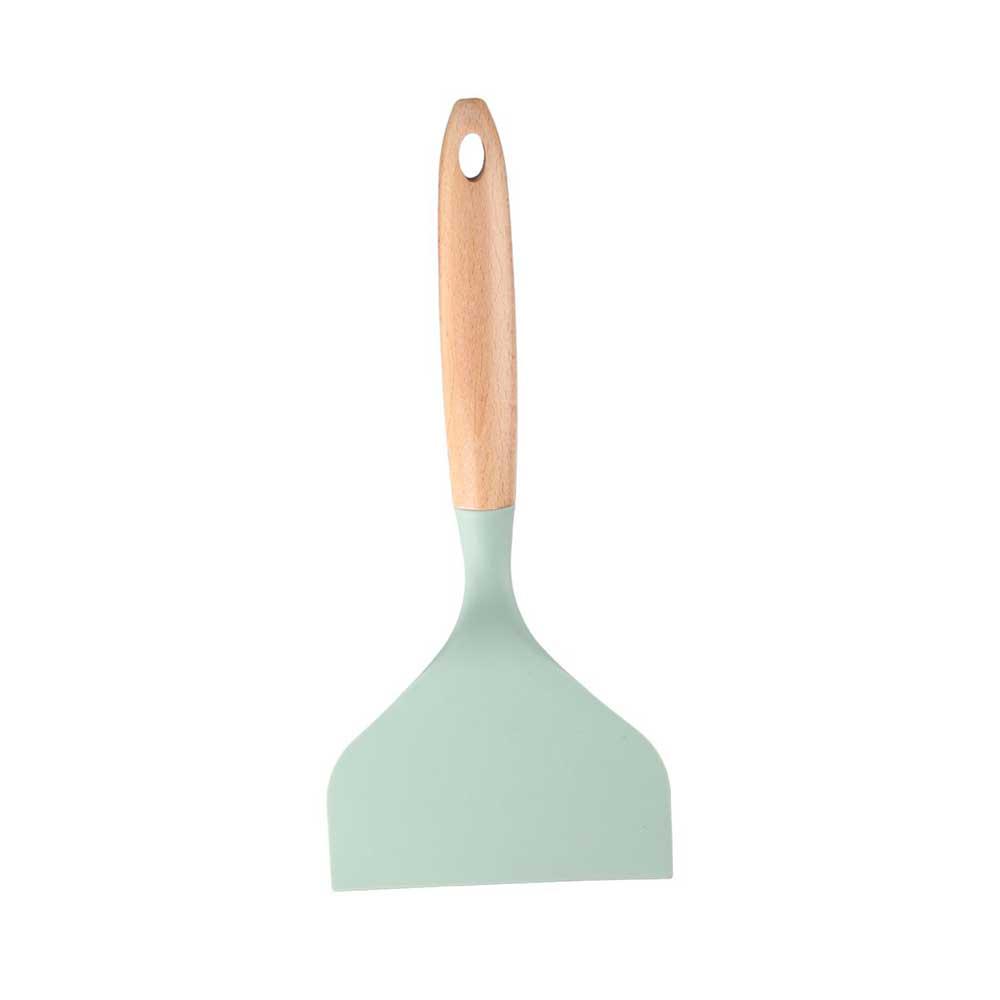Wooden Handle Tamagoyaki  Spatula Silicone Pizza Shovel Cooking Utensils Scraper  Non Stick Pan