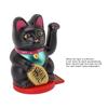 Plastic Rotatable Base Fortune Cat Solar Induction Cat Figurine  Home Decoration