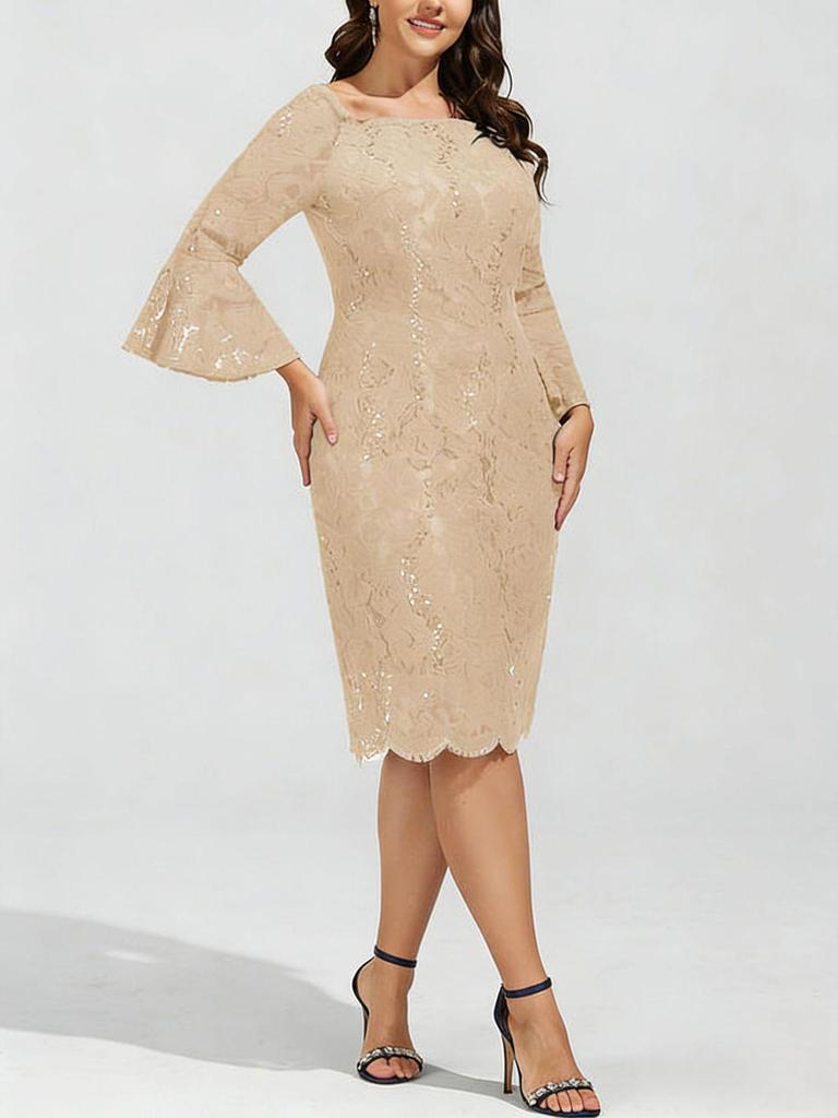 2026 Plus Size Women's Slimming Embroidered Evening Gown