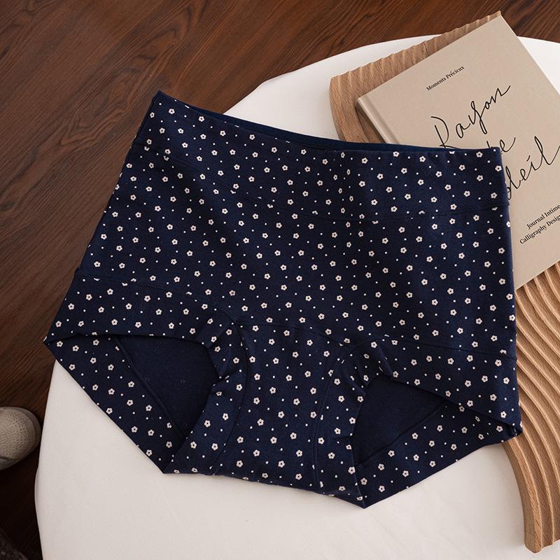 10A Antibacterial Extra Long Women's Cotton Boxer Briefs, Floral Plus Size Girls' Shorts