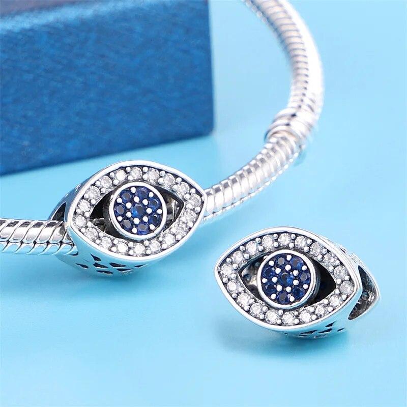 100 %925 Sterling Silver Blue Dreamcatcher Owl Planet Starry Sky Beads Fit Bangle Diy Jewelry Making