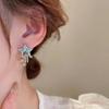 High-End Blue Zirconia Star Stud Earrings: Luxury, Versatile & Full Diamond Ear Ornaments