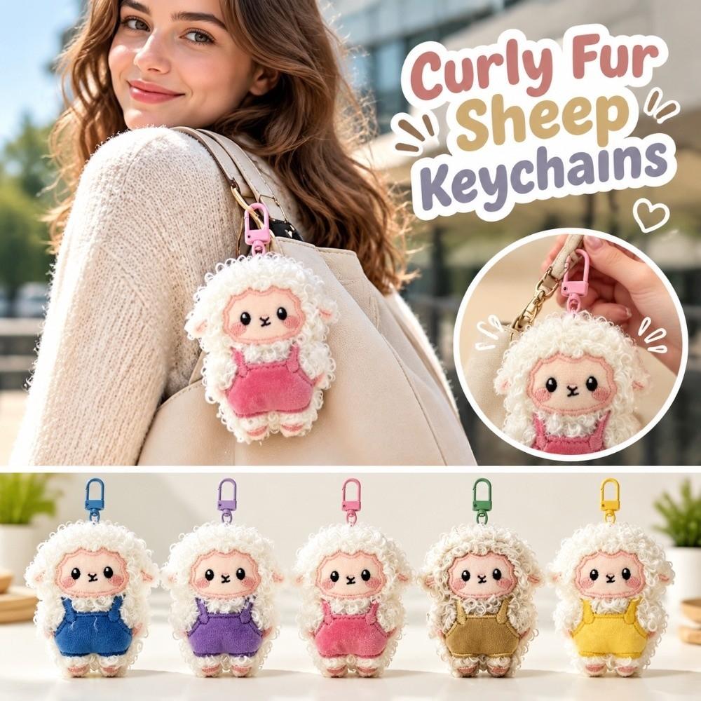 Soft Plush Lamb Keychain Swivel Clasp Fluffy Keyring New Sheep Keychains Backpack Accessory