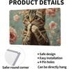 Tin Wall Art Metal Sign 8x12 Inch Funny Cat Covering Mouth Vintage Home Decor Poster Cafe Bar Office