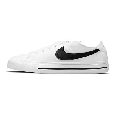 Кросівки Court Legacy Canvas Білі з Чорним Swoosh CW6539-101