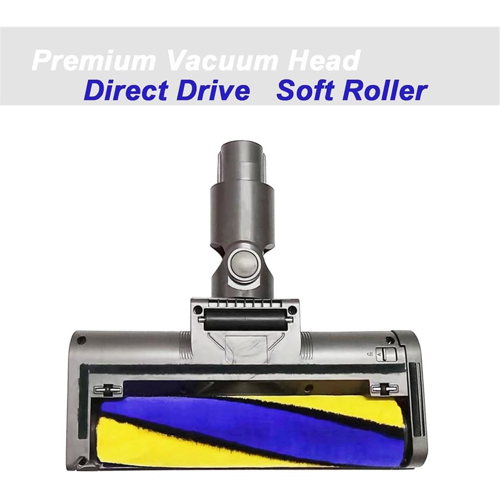 Electric Floor Brush Head for Dyson V7 V8 V10 V11 V15 Vacuum Attachement Head Roller Brush Head with Green LED Light