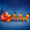 10.17FT Inflatable Santa Claus Sleigh Reindeer Toy LED Lit Festive Gift Christmas Home Ornament Xmas Yard Party Decoration