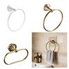Elegant Oval Metal Towel Rings with Embossed Not Slip Base Stand for Secure Towel Holding In Modern Classical Bathrooms