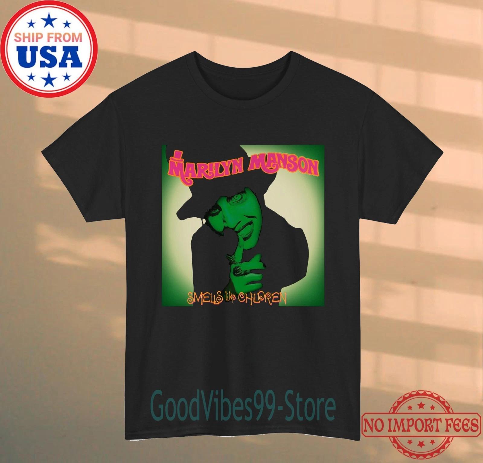 MARILYN MANSON Smells Like Children Men s Black Size S-5XL S