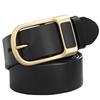 Men's Belt Head Layer Cowhide Solid Copper Buckle Casual Simple Pin Buckle Genuine Leather Belt Business Middle Aged and Young Trouser Belt Men