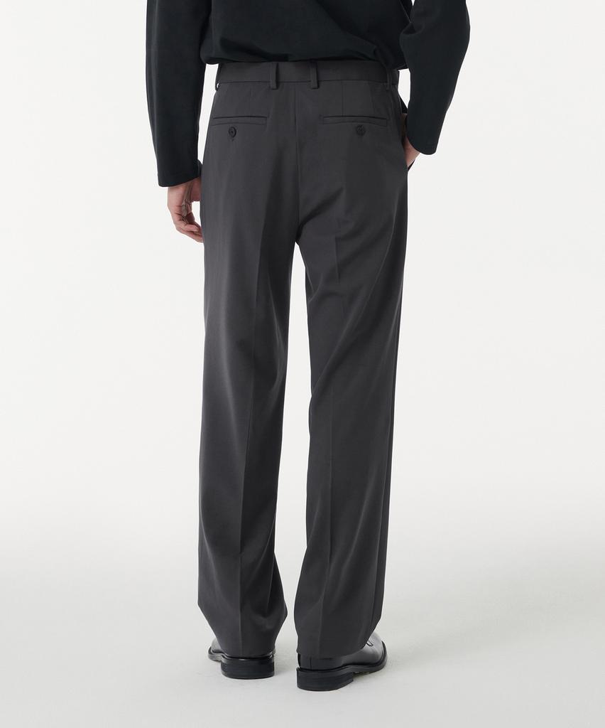Musinsa Standard Wide Hidden Banding Slacks [Gunmetal]