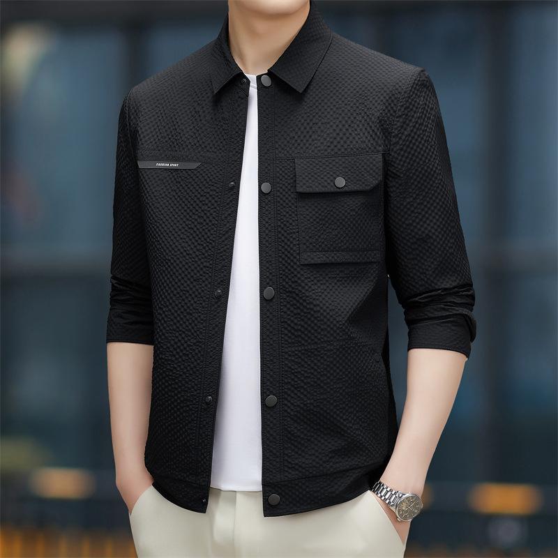 

Осенняя новая рабочая куртка с лацканами против морщин, мужская молодежная модная повседневная куртка для мужчин 4XL