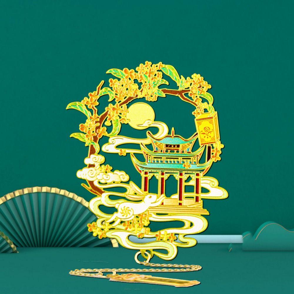 12 Month Chinese Beasts Bookmark Creative Metal Bookmark Hollow Metal Bookmarks  Book Accessories