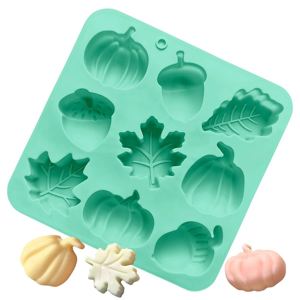 Pumpkin Maple Scent Candle Silicone Mold Baking Tools DIY Thanksgiving Plaster Resin for Decor Handmade Autumn Harvest Souvenir