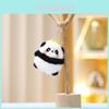 Adorable Plush Panda Toy Keychain Cute Soft Stuffed Animal Doll For Gifts