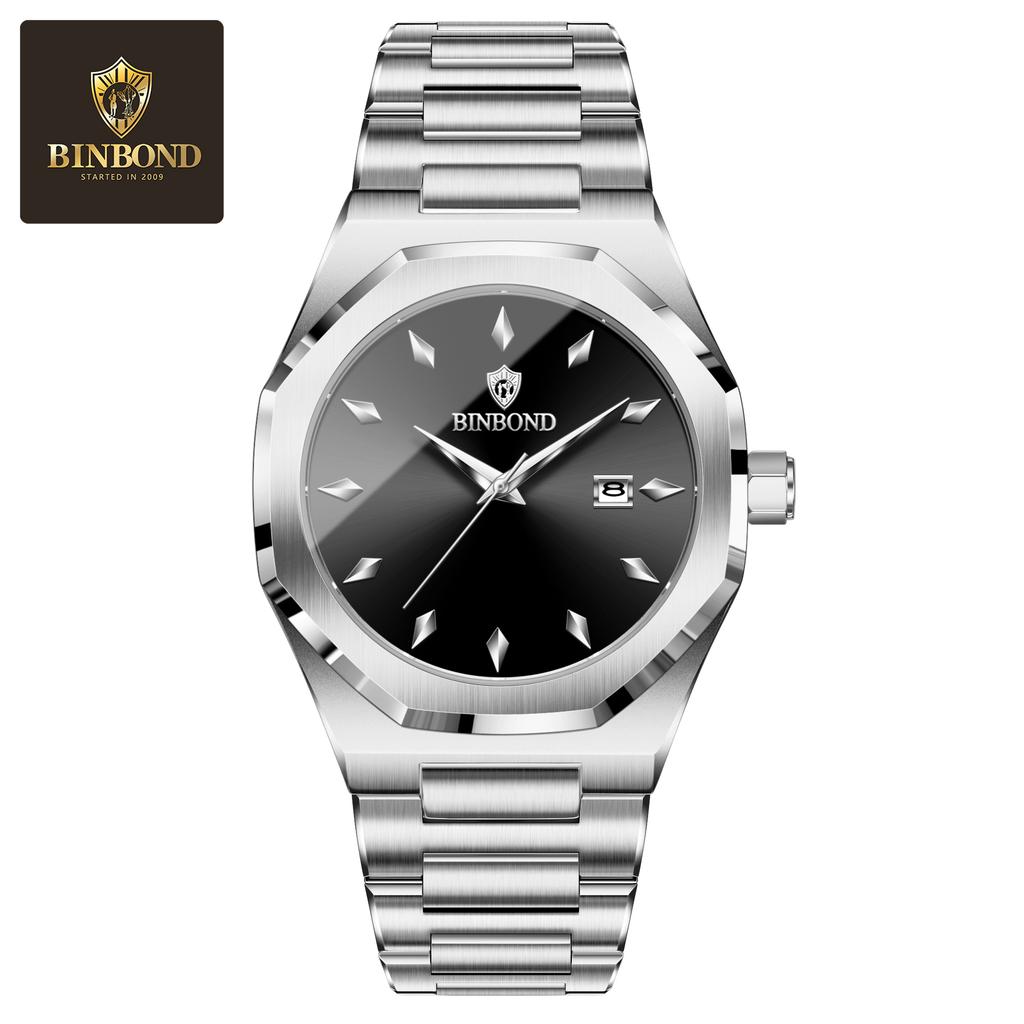 New Luxury Men's Quartz Watch Stainless Steel Strap Fashion Casual Waterproof Watch Top Business Calendar Men's Watch