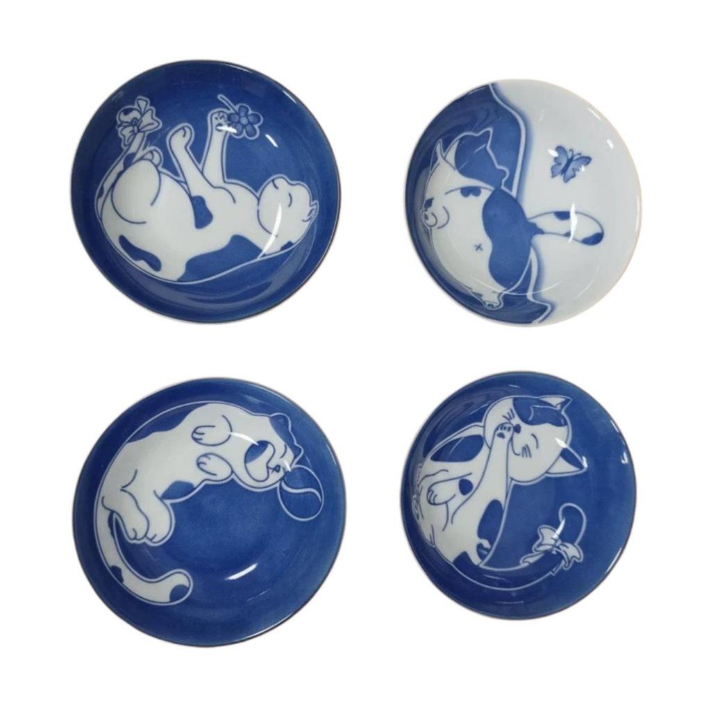 Cartoon Cat Ceramic Snack Dish - Cute Vinegar & Seasoning Plate for Home