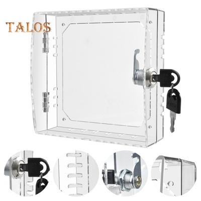 Große Thermostat-Schließfachabdeckung mit Schlüssel, transparentes Design, einfach zu installieren, universelle, durchsichtige Thermostatabdeckung, AC-Schließfachabdeckung