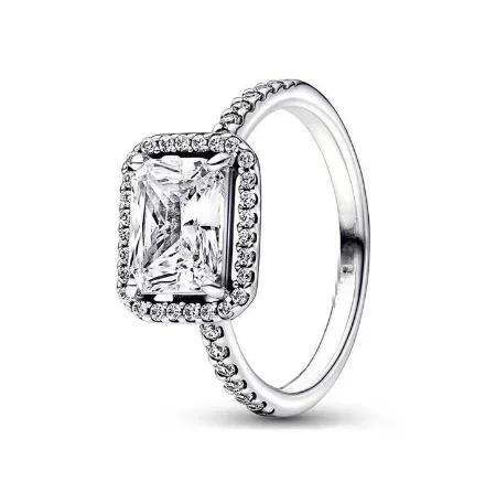 Luxury 925 Silver Heart-shaped Bow Flower Ring Fit Women's High-end Jewelry Parties Valentine's Day Gifts